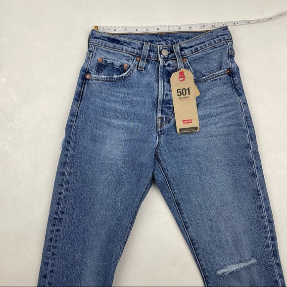 NWT Levi’s 501 High Rise Ass Rip / Butt Rip Jeans - Picture 3 of 8